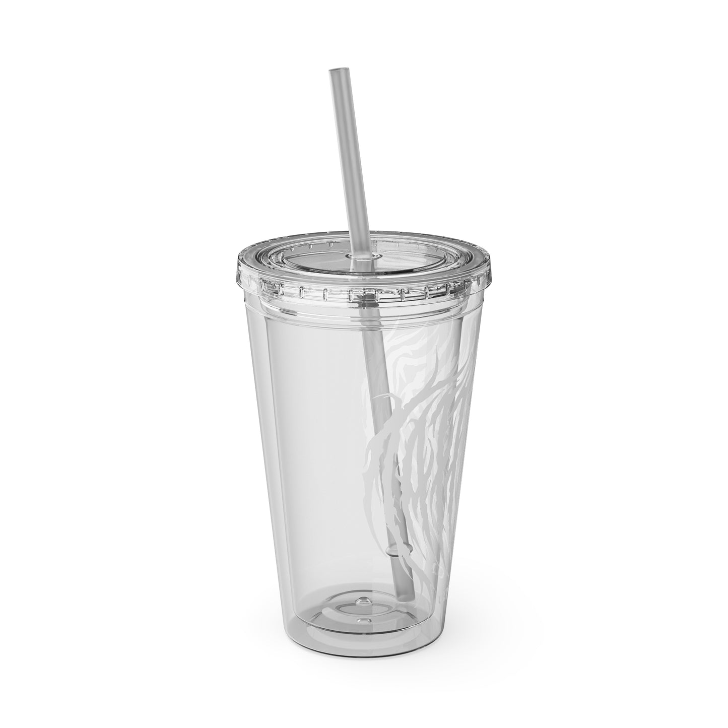 Tumbler with Straw - Iced Coffee Cold Cup 16oz