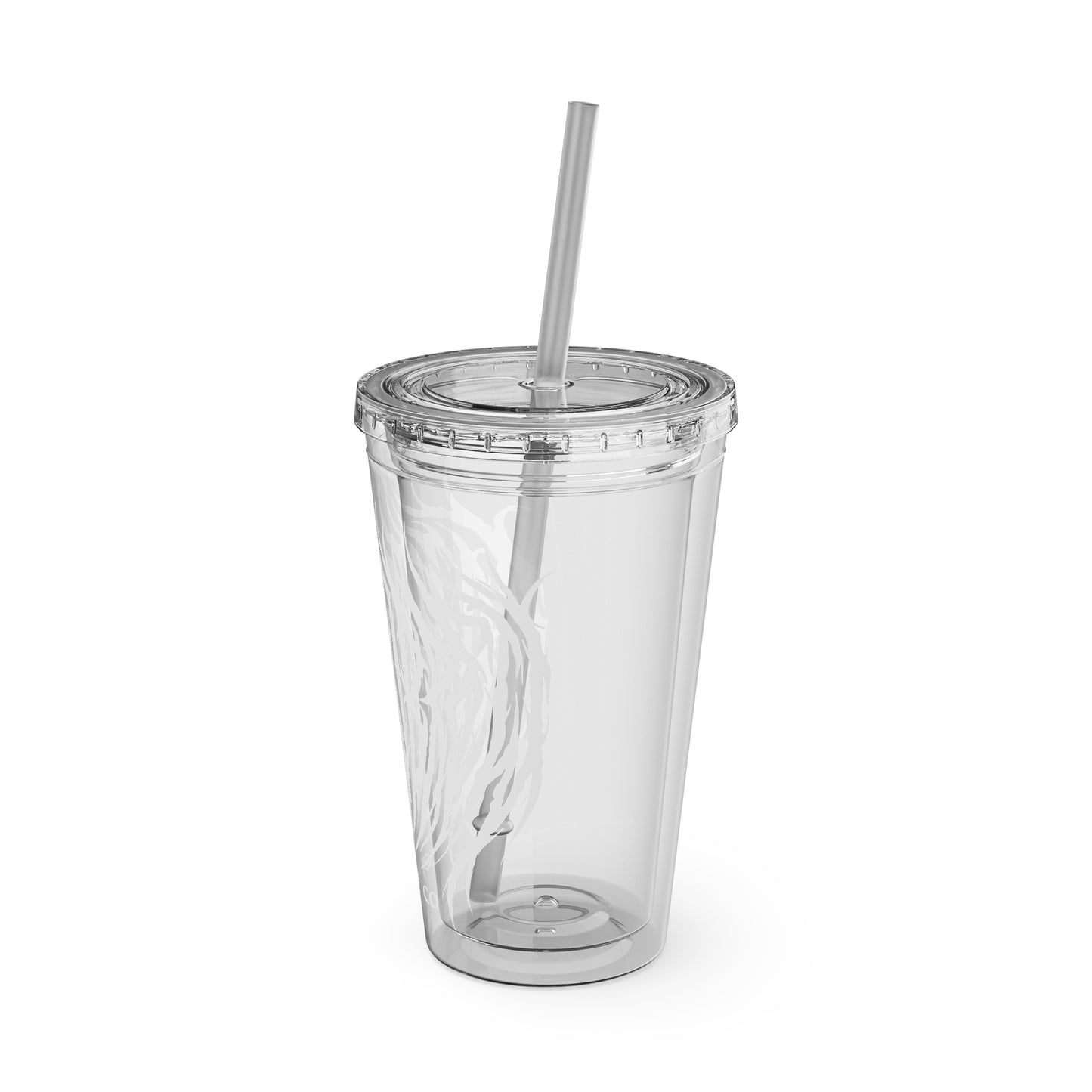 Tumbler with Straw - Iced Coffee Cold Cup 16oz